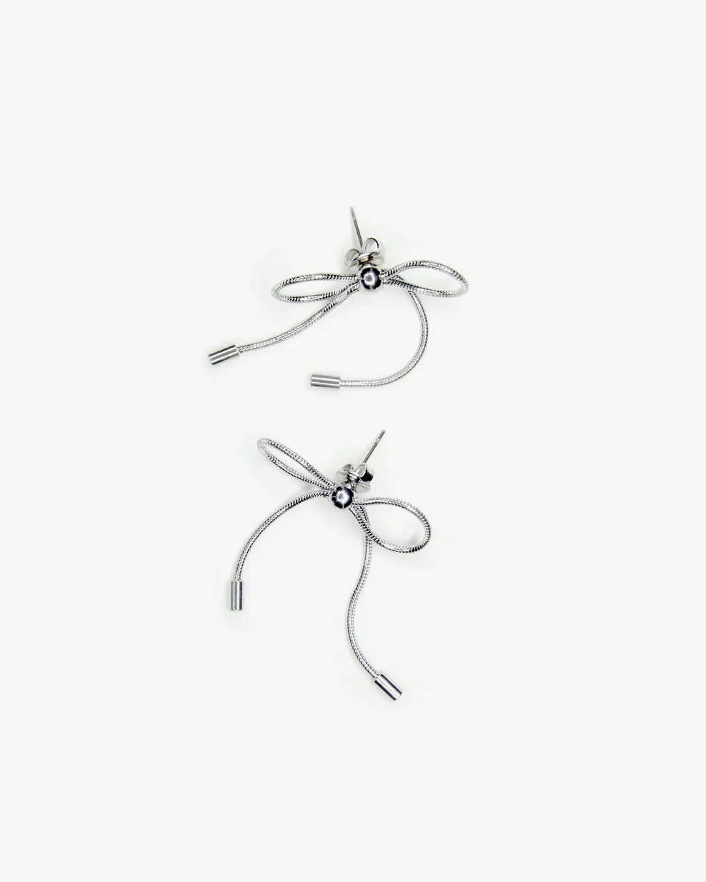 Marland Backus - Bow Earrings Silver - Sample